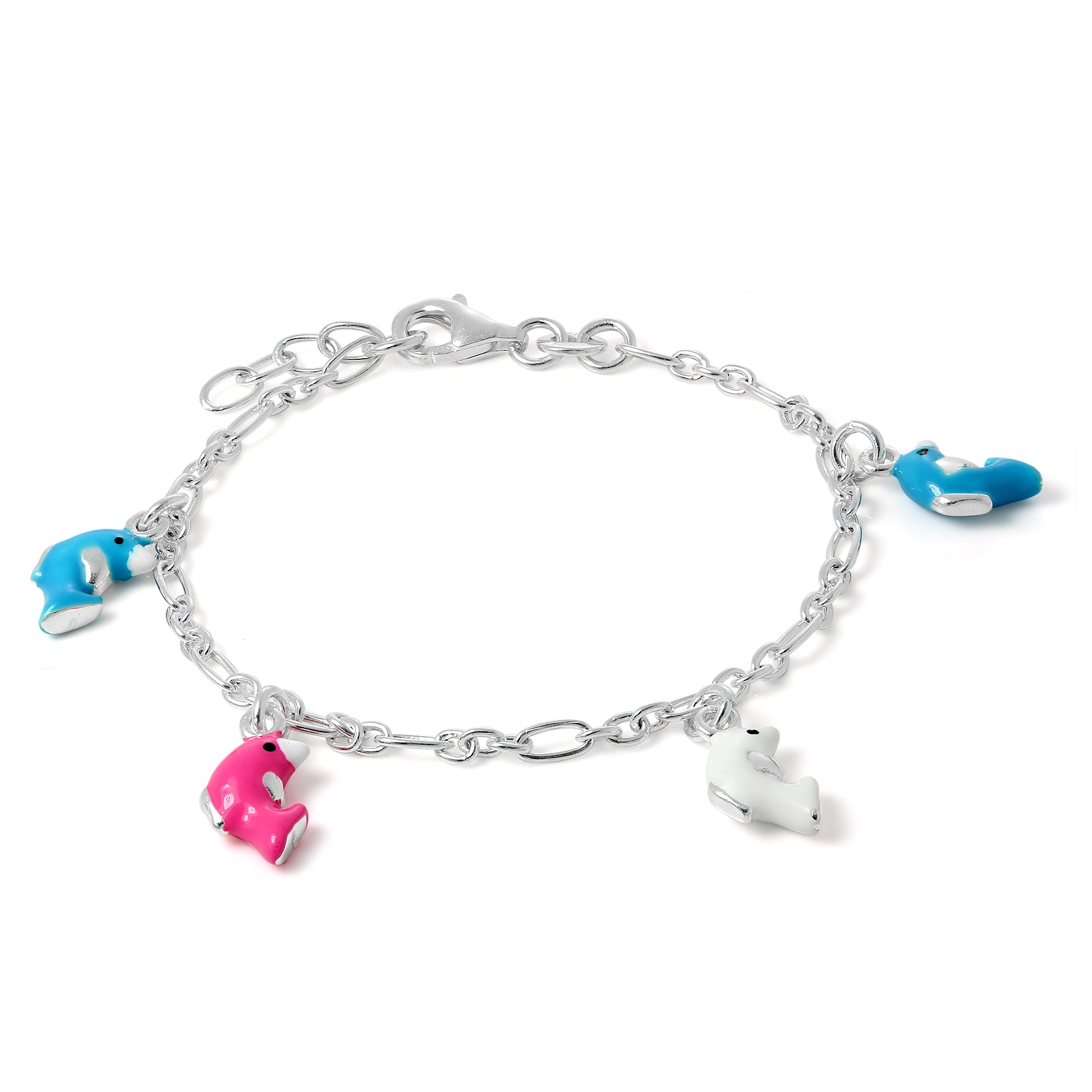 Silver Dolphin Charm Bracelet - shops Child