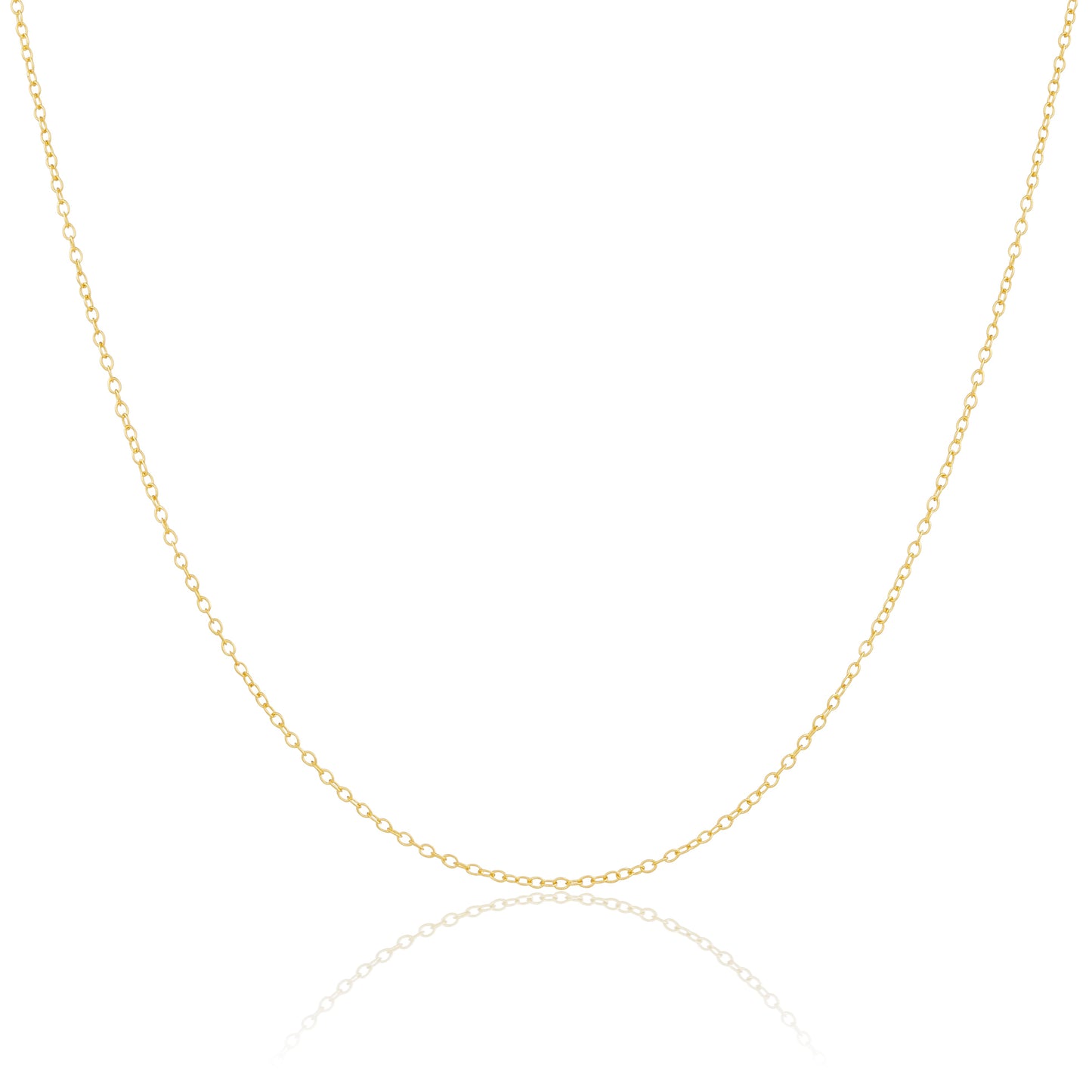 Gold Plated Sterling Silver Fine Belcher Chain Necklace 16 - 22 Inches