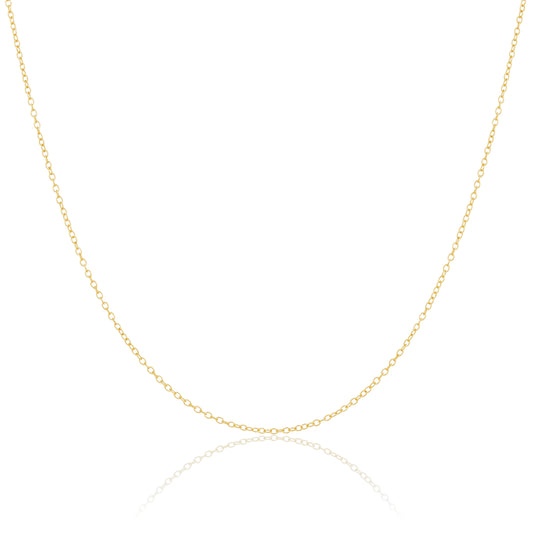 Gold Plated Sterling Silver Fine Belcher Chain Necklace 16 - 22 Inches