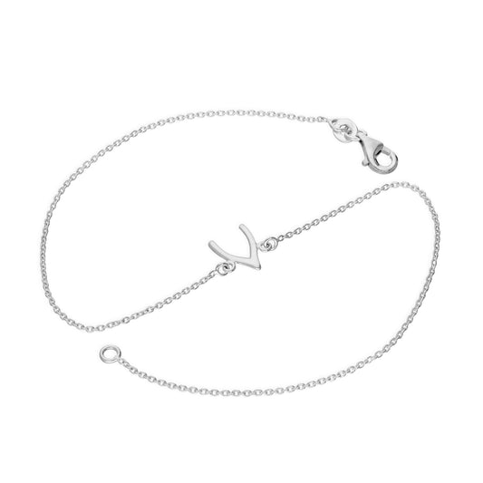 Sterling sølv Wishbone Anklet 10 tommer