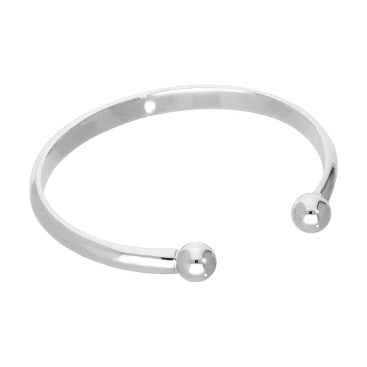 Sterling sølv herre tykk tung 71 mm dreiemoment armring