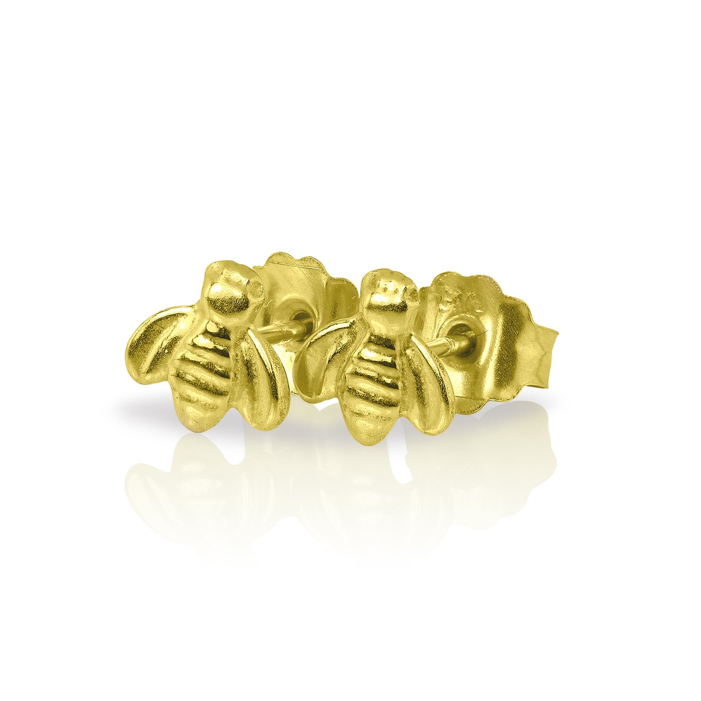 9ct Gold Bee Stud Earrings