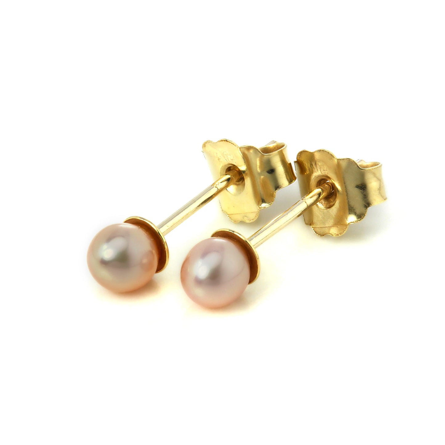 9ct Gold Small 3mm Freshwater Pearl Stud Earrings