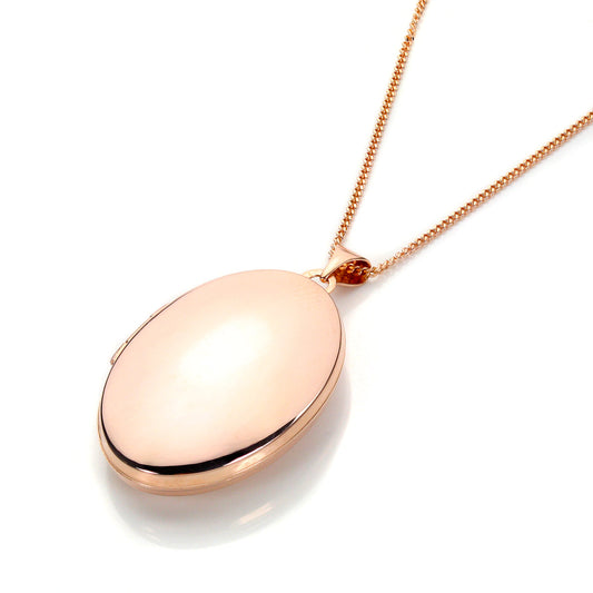 9ct Rose Gold Oval Locket