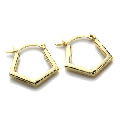 9ct Yellow Gold Fancy Creole Earrings