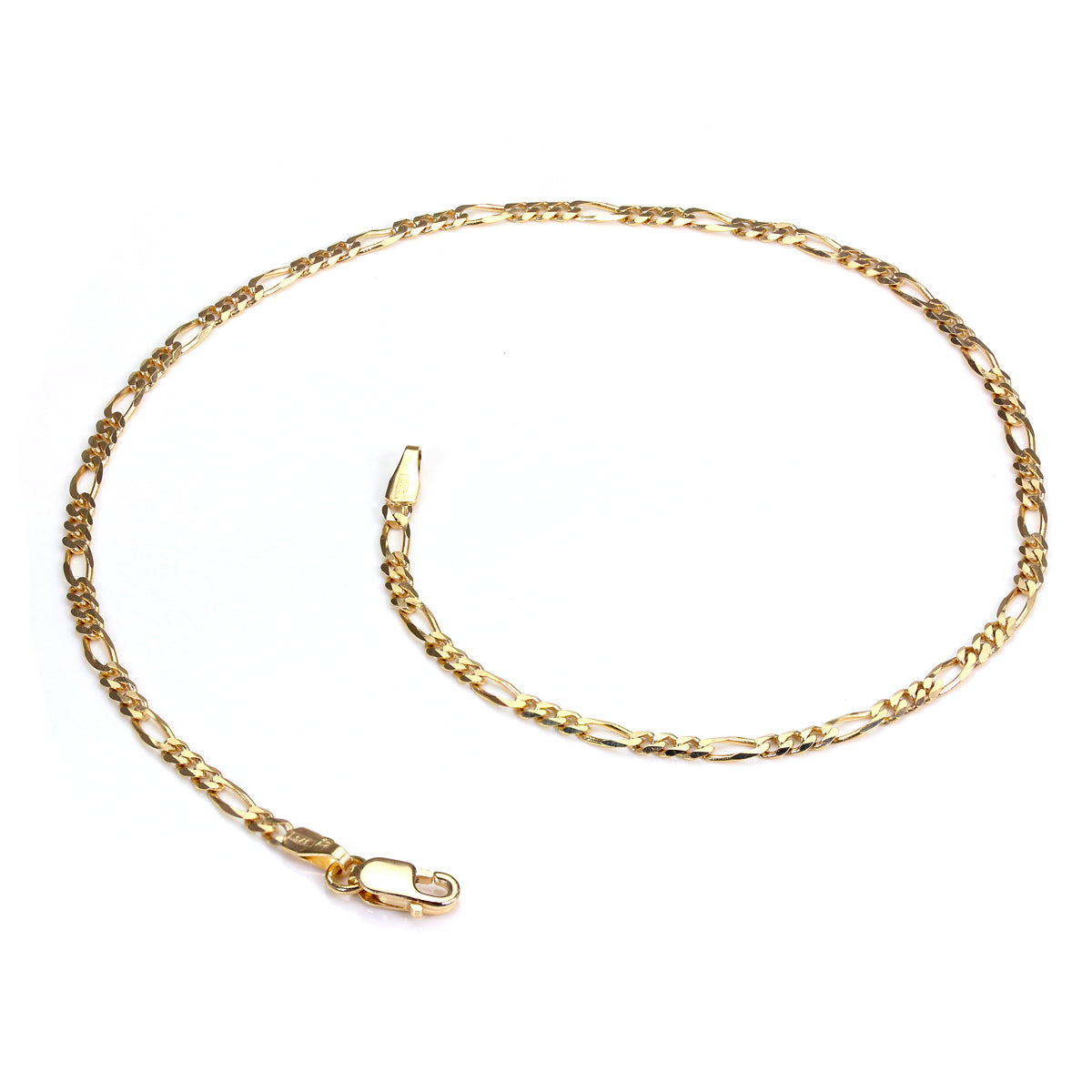 9ct Yellow Gold Figaro Chain Anklet