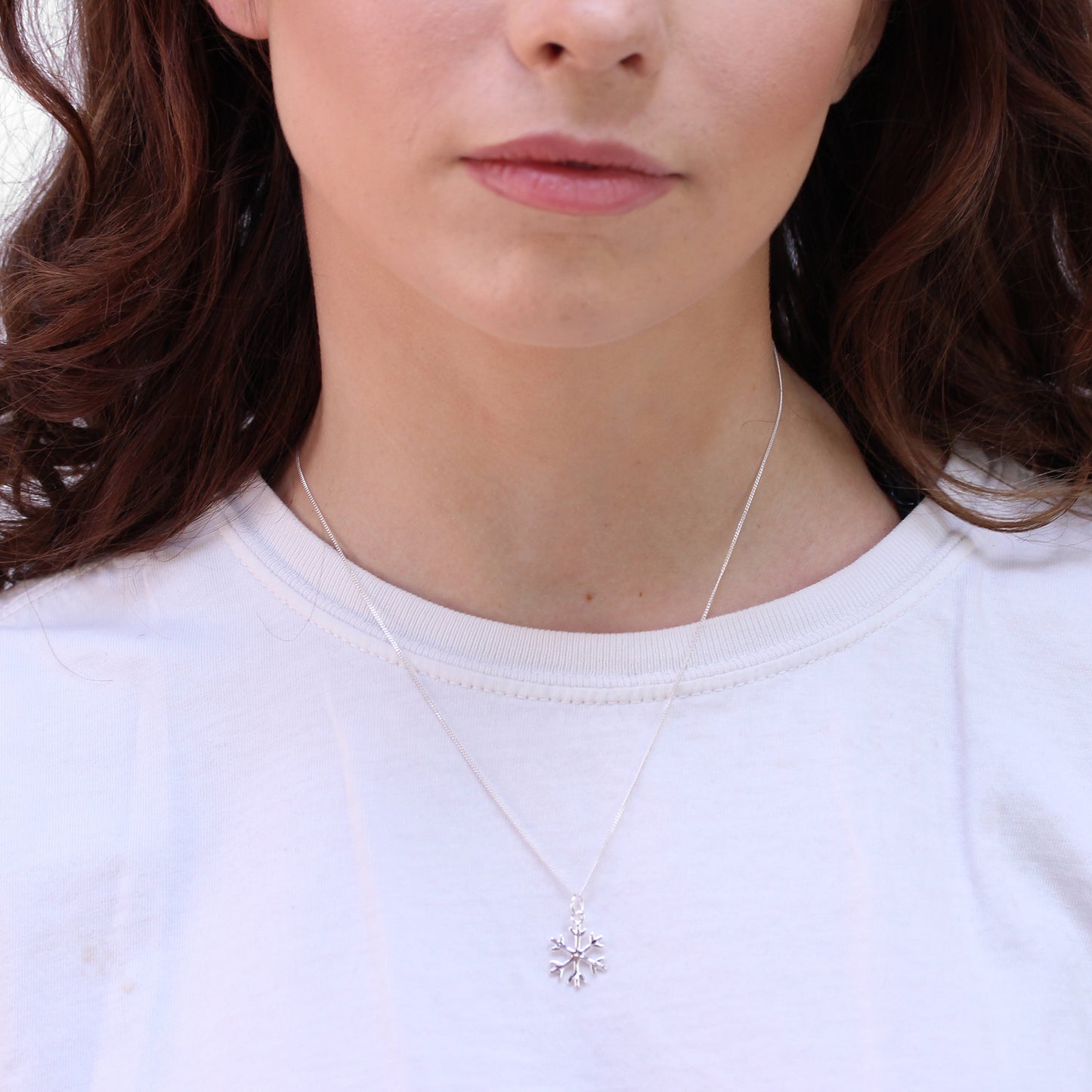 Sterling Silver Winter Snowflake Necklace