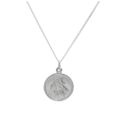 Personalised Sterling Silver St Christopher Necklace