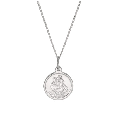 Personalised Sterling Silver St Christopher Necklace