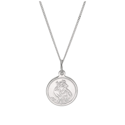 Personalised Sterling Silver St Christopher Necklace