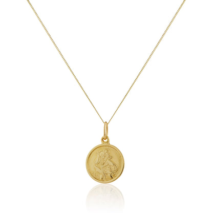 Personalised 9ct Gold St Christopher Necklace