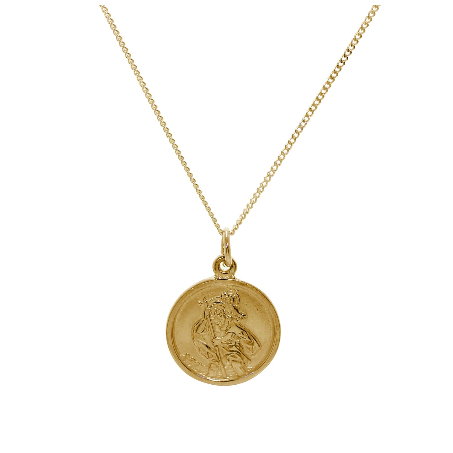 Personalised 9ct Gold St Christopher Necklace