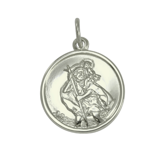 9ct White Gold St Christopher Pendant