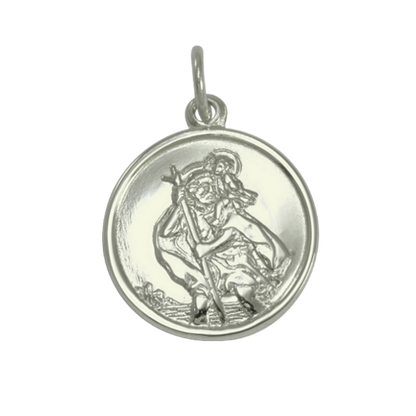 9ct White Gold St Christopher Pendant