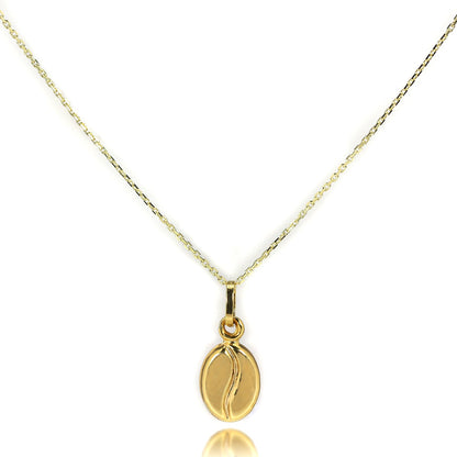 9ct Gold Coffee Bean Necklace - 16 - 20 Inches