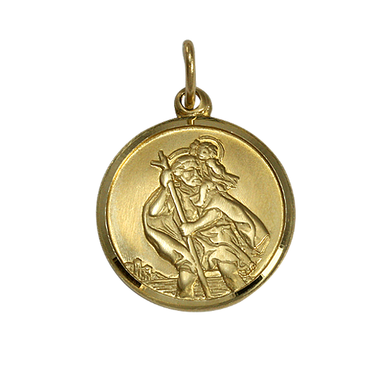 9ct Gold St Christopher Pendant