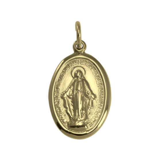 Gold Miraculous Medal - Polished or Matt