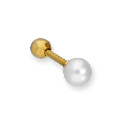 9ct Gold & 4mm Pearl Labret