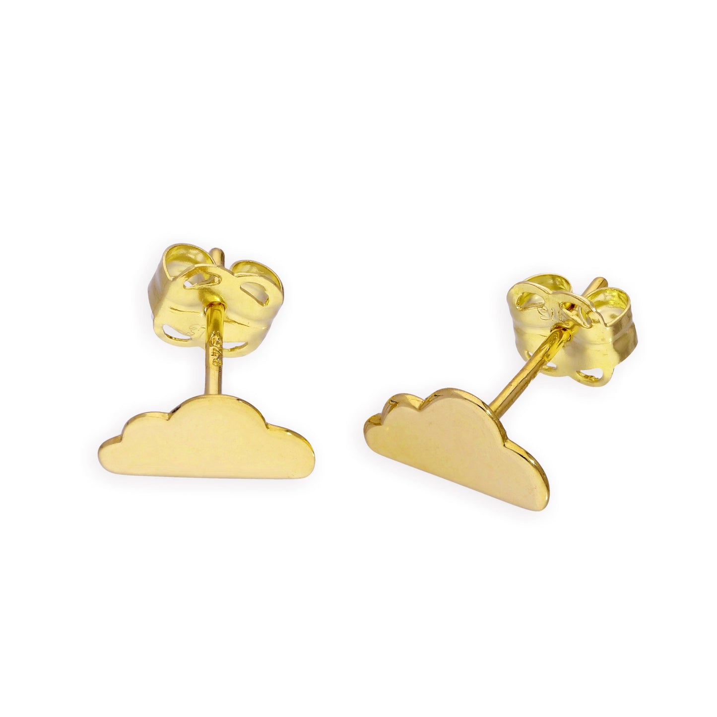 9ct Gold Cloud Stud Earrings