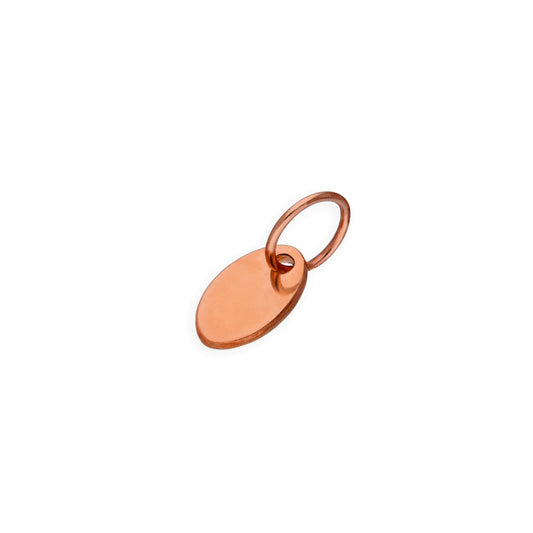 9ct Rose Gold Oval Bracelet Tag