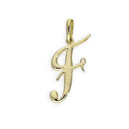 9ct Gold Fancy Calligraphy Script Letter Charms A - Z