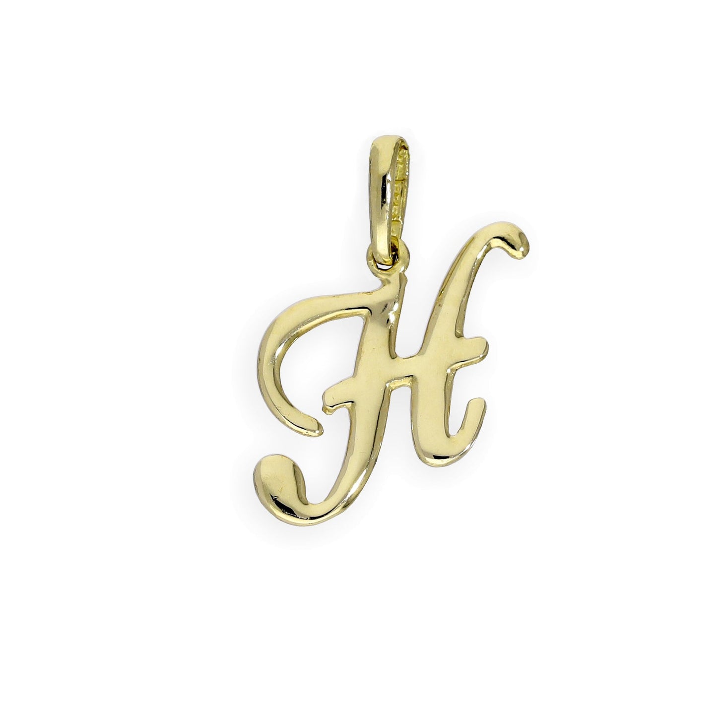 9ct Gold Fancy Calligraphy Script Letter Charms A - Z