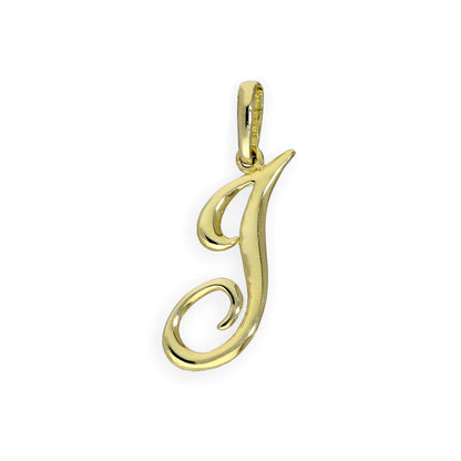 9ct Gold Fancy Calligraphy Script Letter Charms A - Z