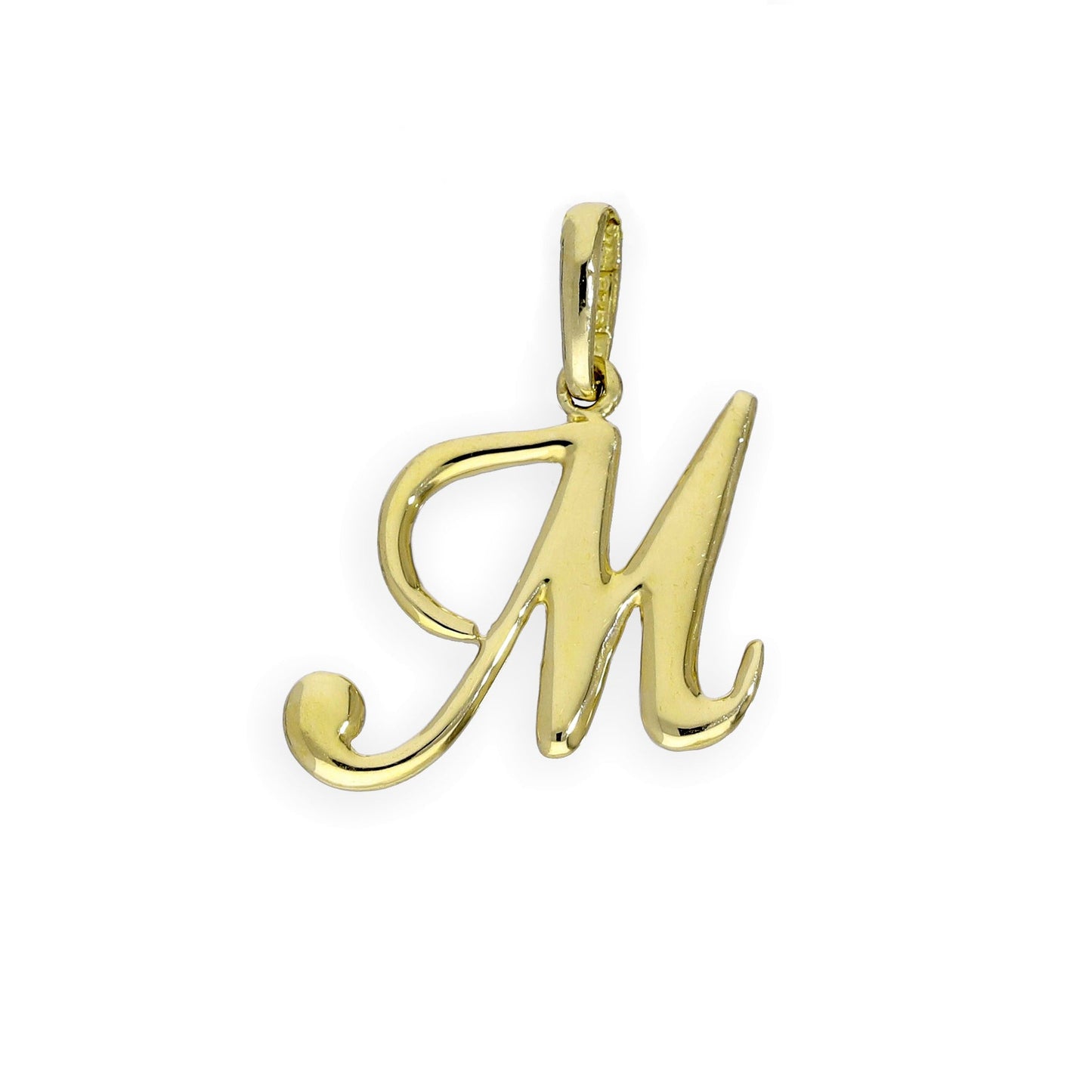 9ct Gold Fancy Calligraphy Script Letter Charms A - Z