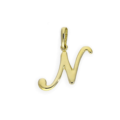 9ct Gold Fancy Calligraphy Script Letter Charms A - Z