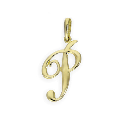 9ct Gold Fancy Calligraphy Script Letter Charms A - Z