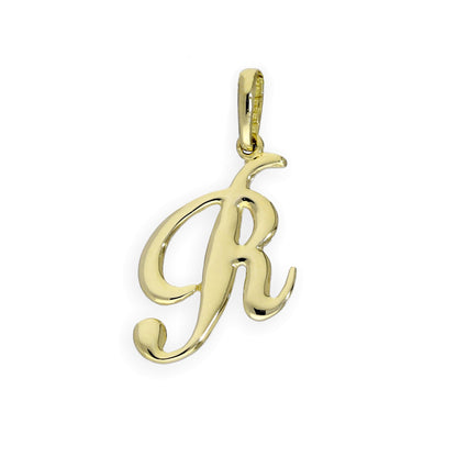 9ct Gold Fancy Calligraphy Script Letter Charms A - Z