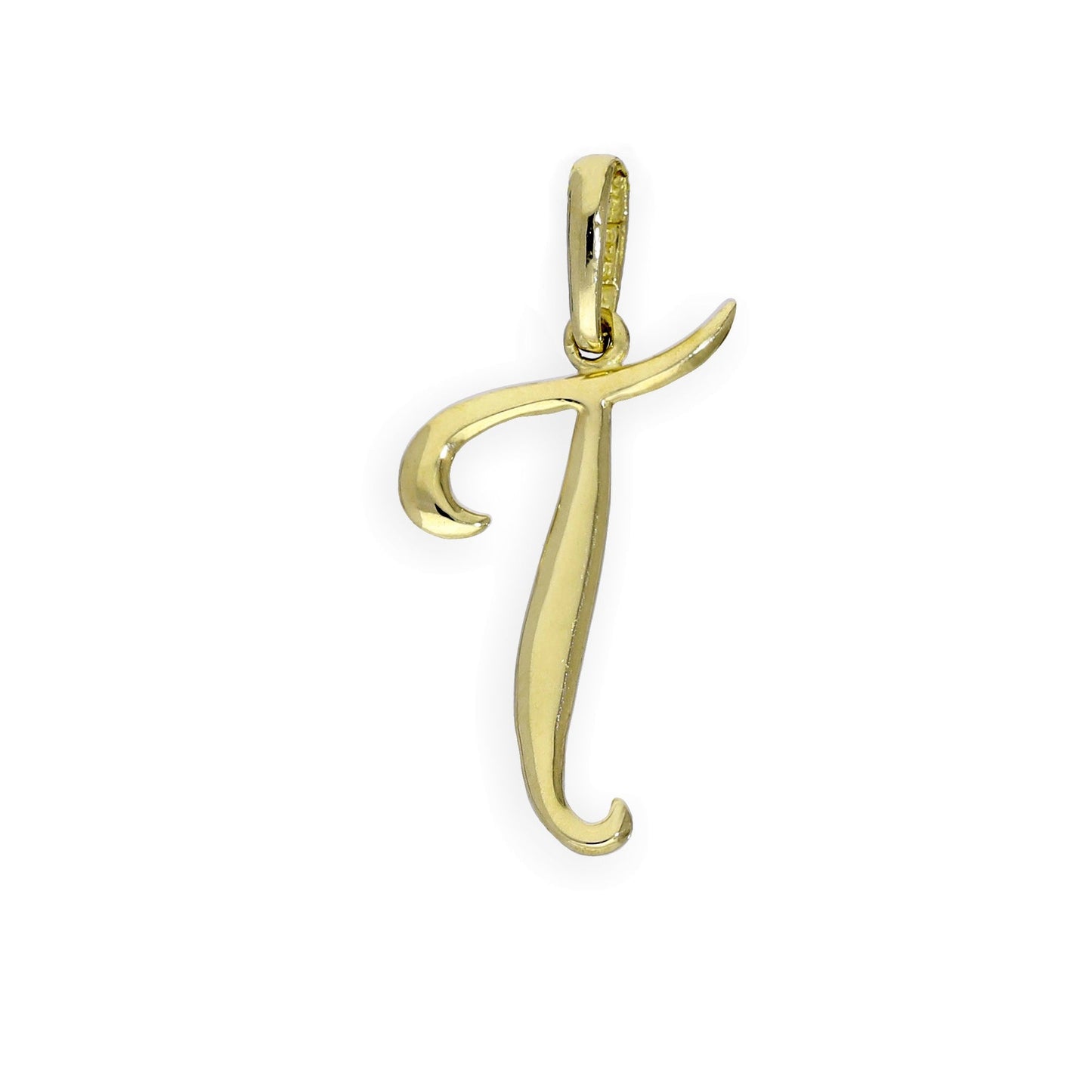 9ct Gold Fancy Calligraphy Script Letter Charms A - Z