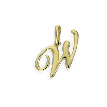 9ct Gold Fancy Calligraphy Script Letter Charms A - Z