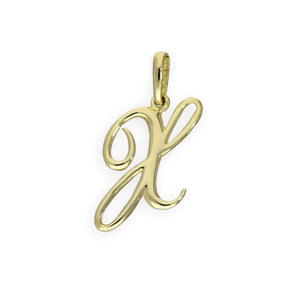 9ct Gold Fancy Calligraphy Script Letter Charms A - Z