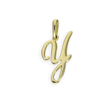 9ct Gold Fancy Calligraphy Script Letter Charms A - Z