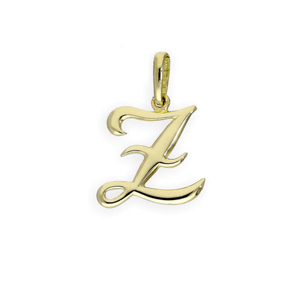 9ct Gold Fancy Calligraphy Script Letter Charms A - Z