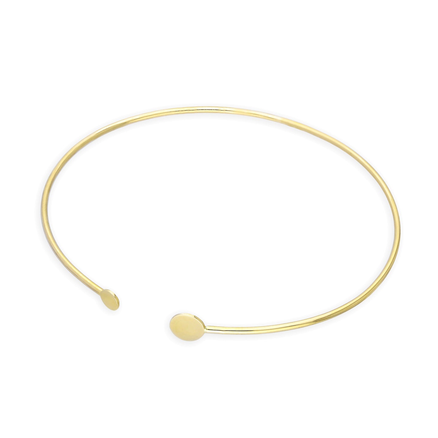 9ct Gold Engravable Oval Bangle