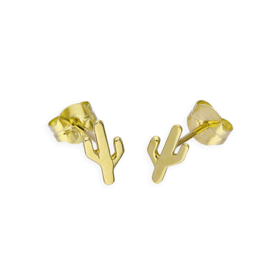 9ct Gold Cactus Stud Earrings