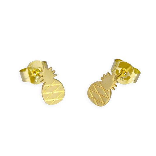 9ct Gold Little Pineapple Stud Earrings