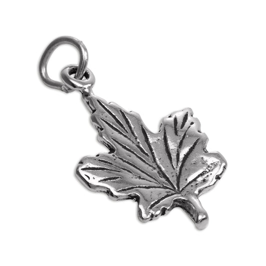 Sterlingsølv Maple Leaf Charm