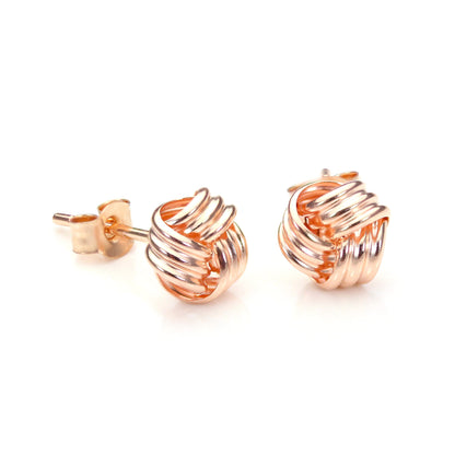 9ct Yellow Gold 6mm Knot Stud Earrings