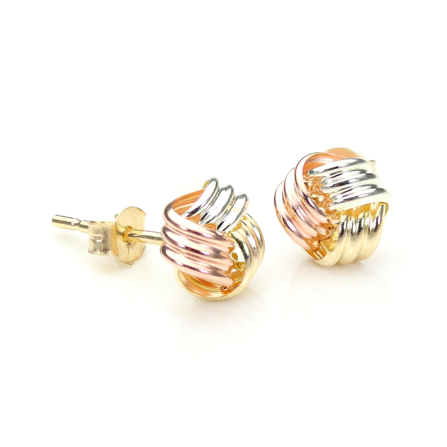 9ct Yellow Gold 6mm Knot Stud Earrings