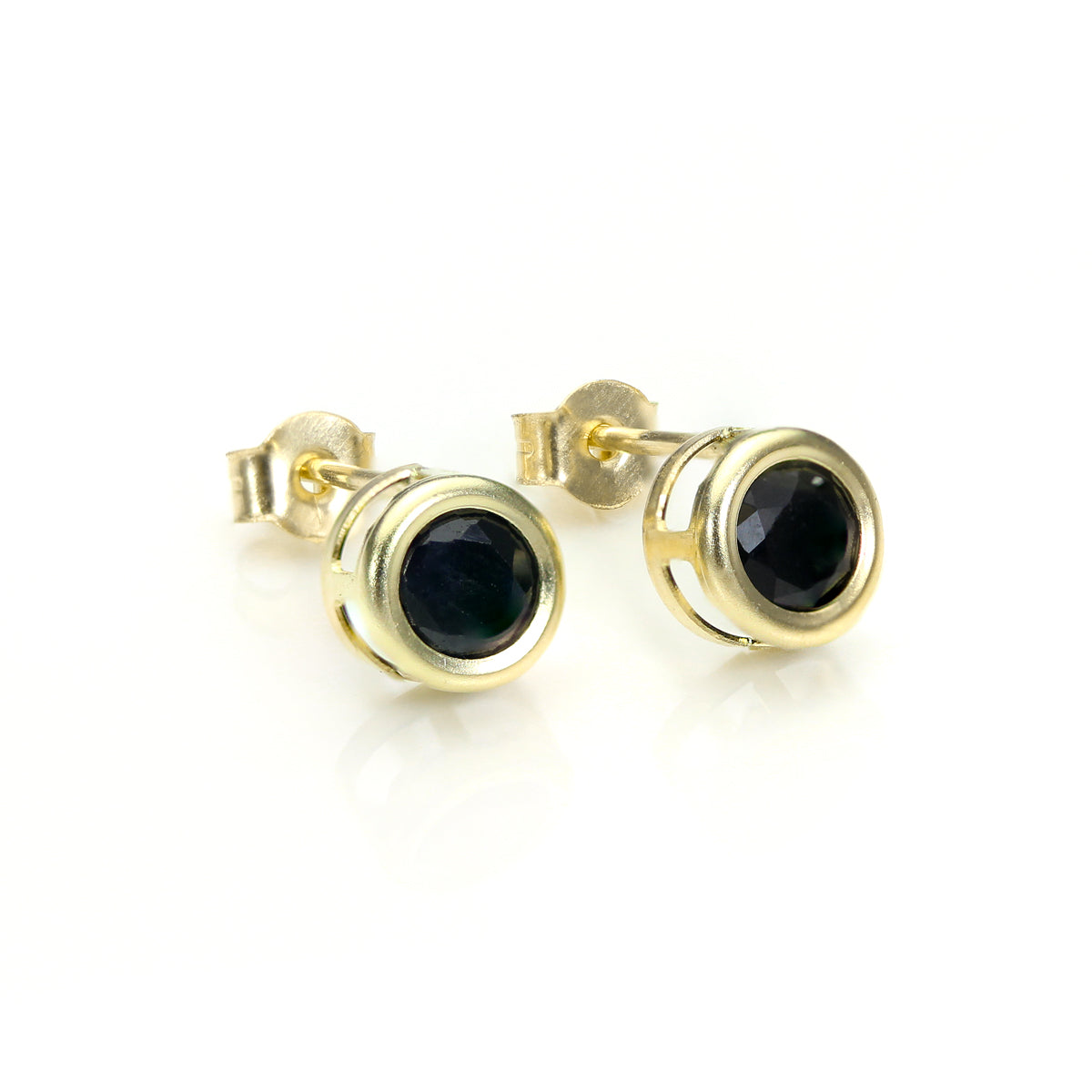 9ct Yellow Gold Gemstone & Crystal 5mm Stud Earrings