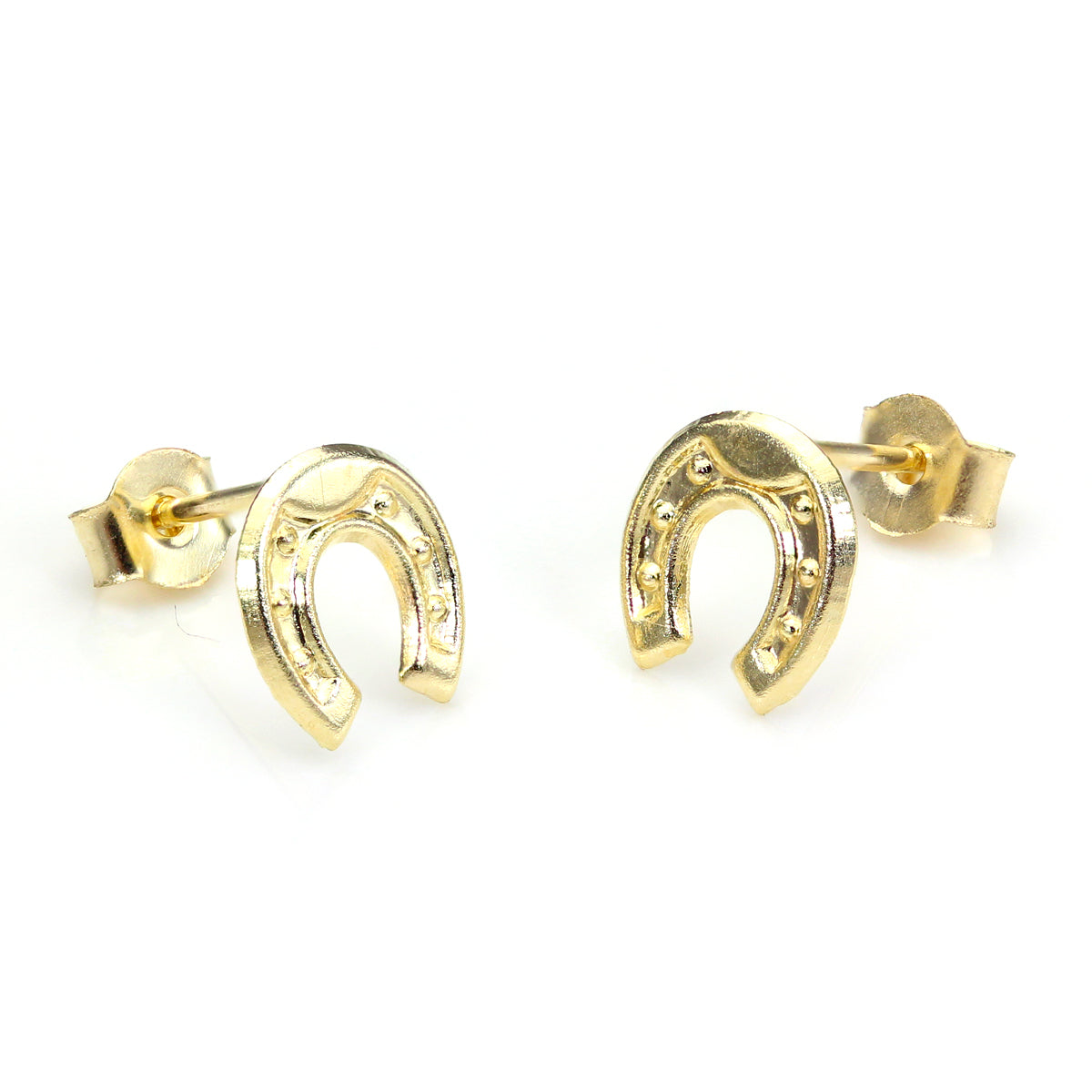 9ct Yellow Gold Horseshoe Stud Earrings