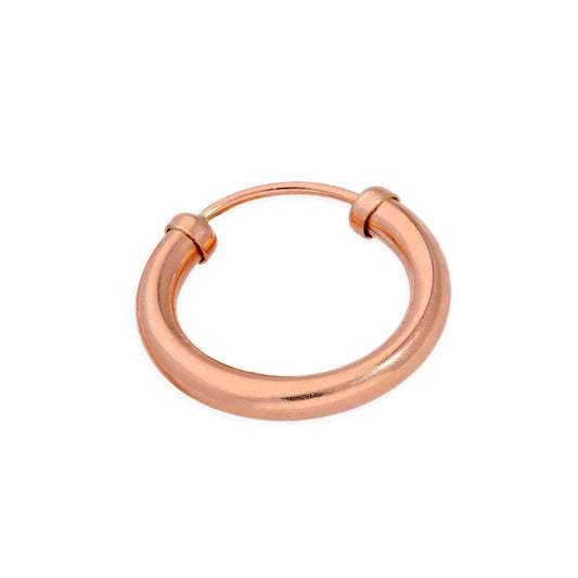 9ct Rose Gold 14mm Single Hoop Earring