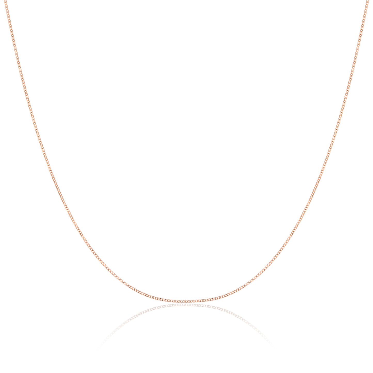 9ct Rose Gold Diamond Cut Curb Chain