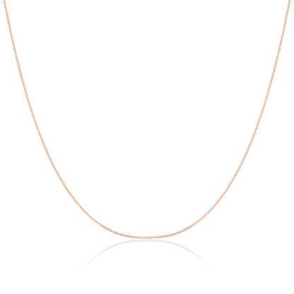 9ct Rose Gold Diamond Cut Curb Chain