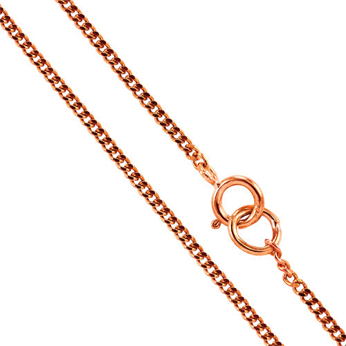 9ct Rose Gold Diamond Cut Curb Chain 16 - 20 Inches