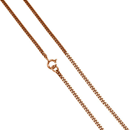 9ct Rose Gold Diamond Cut Curb Chain