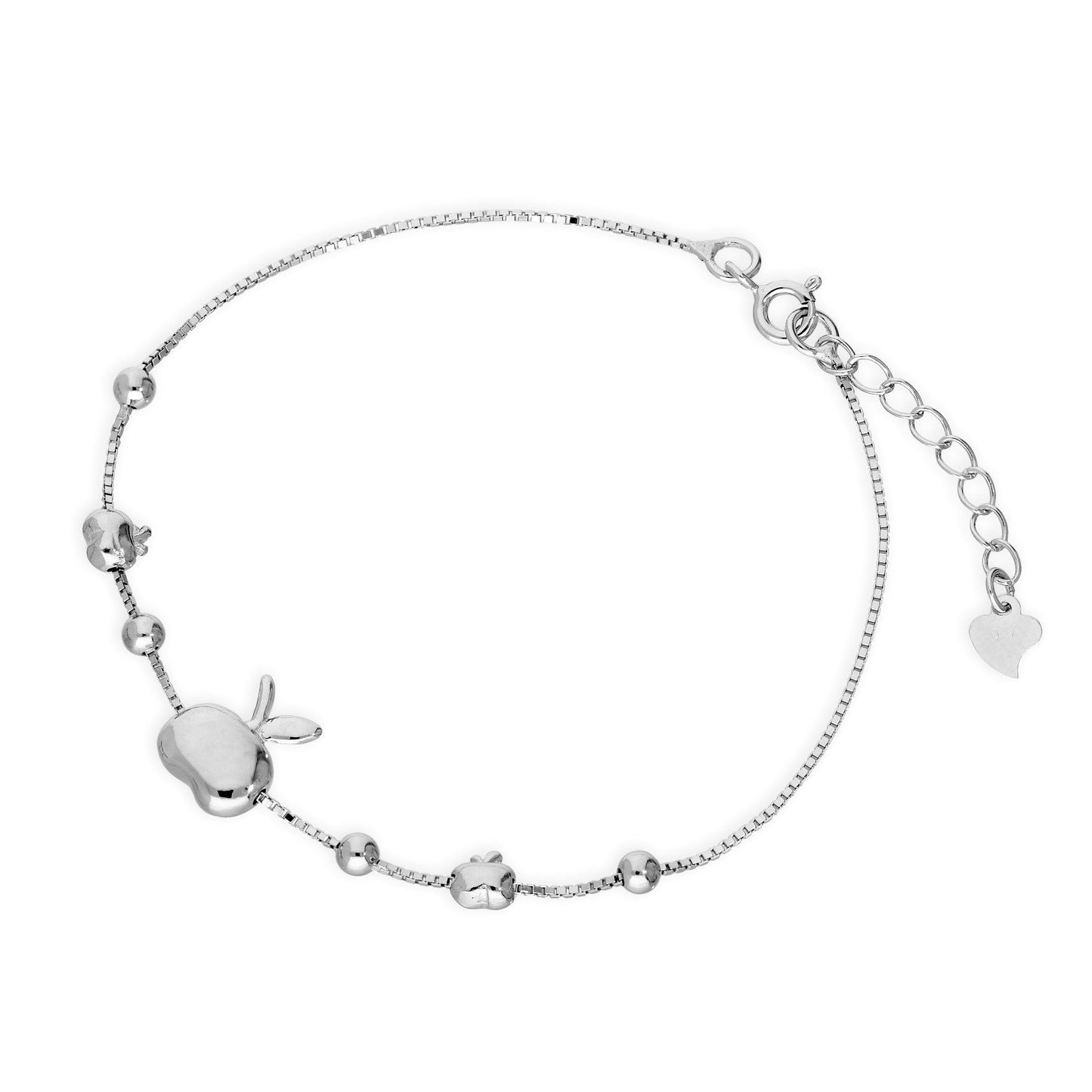 Sterling Silver Apples Bracelet